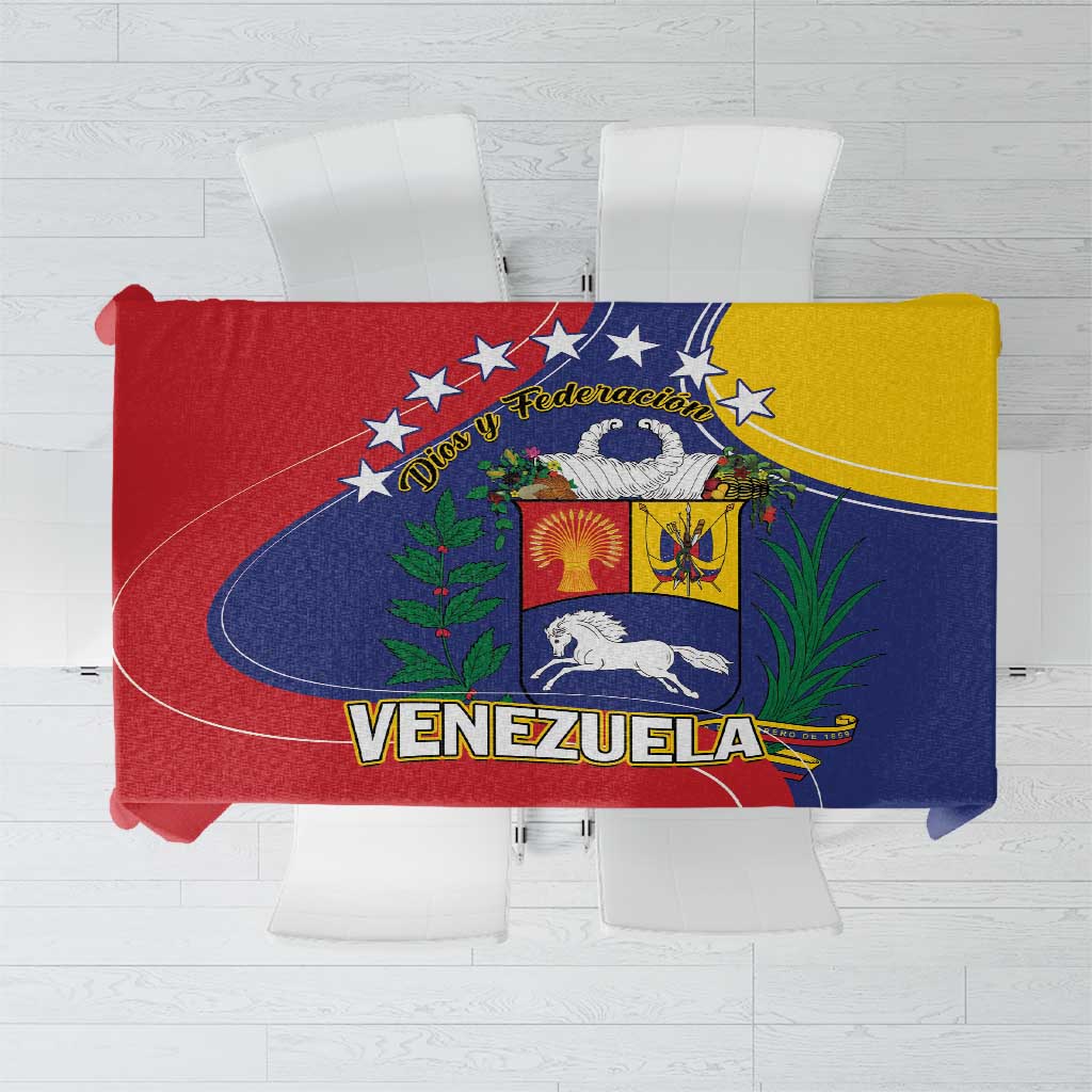 Venezuela Tablecloth Coat Of Arms Curve Style