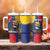 Personalized Venezuela Tumbler With Handle Coat Of Arms Curve Style