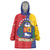 Personalized Venezuela Wearable Blanket Hoodie Coat Of Arms Curve Style