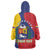 Personalized Venezuela Wearable Blanket Hoodie Coat Of Arms Curve Style