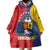 Personalized Venezuela Wearable Blanket Hoodie Coat Of Arms Curve Style