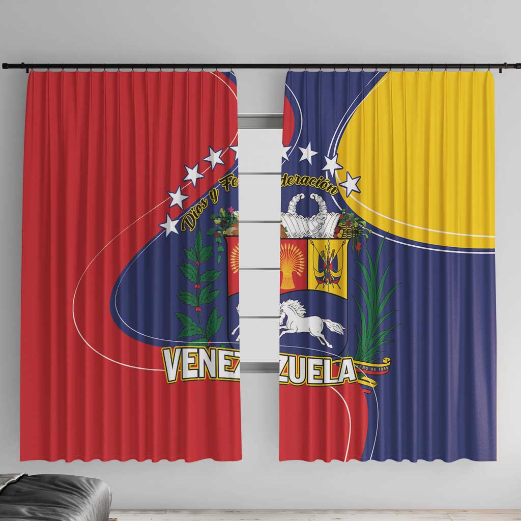 Venezuela Window Curtain Coat Of Arms Curve Style