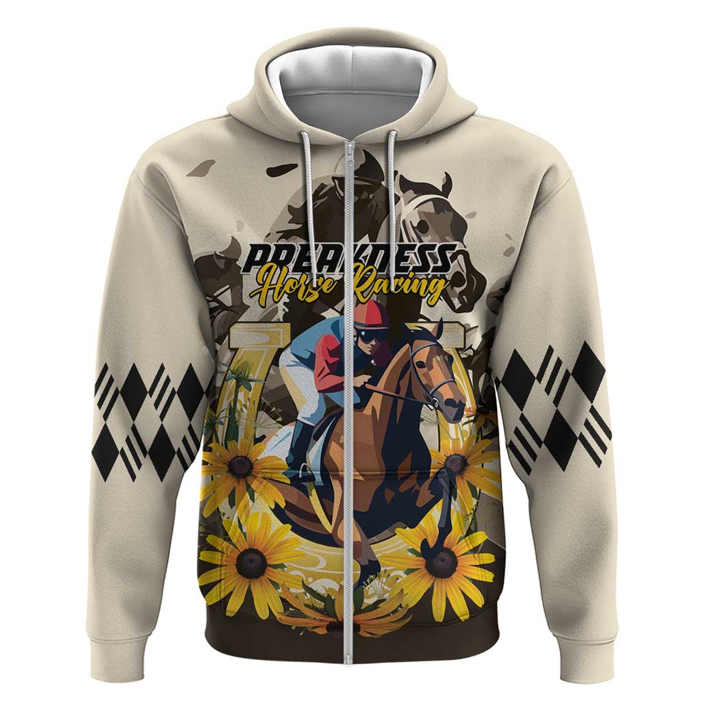 Personalized Preakness Horse Racing Zip Hoodie Middle Jewel