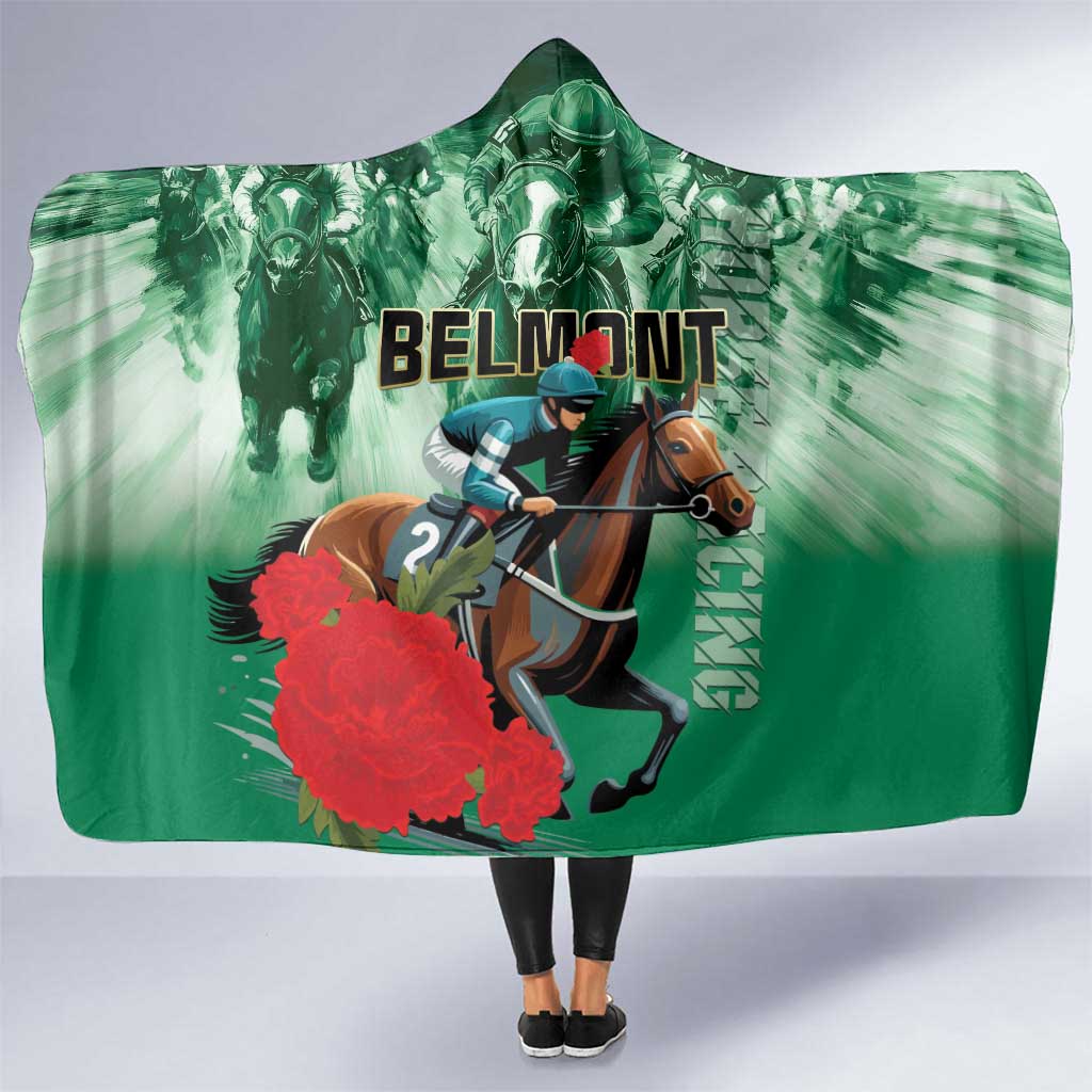 Belmont Horse Racing Hooded Blanket Run for the Carnations