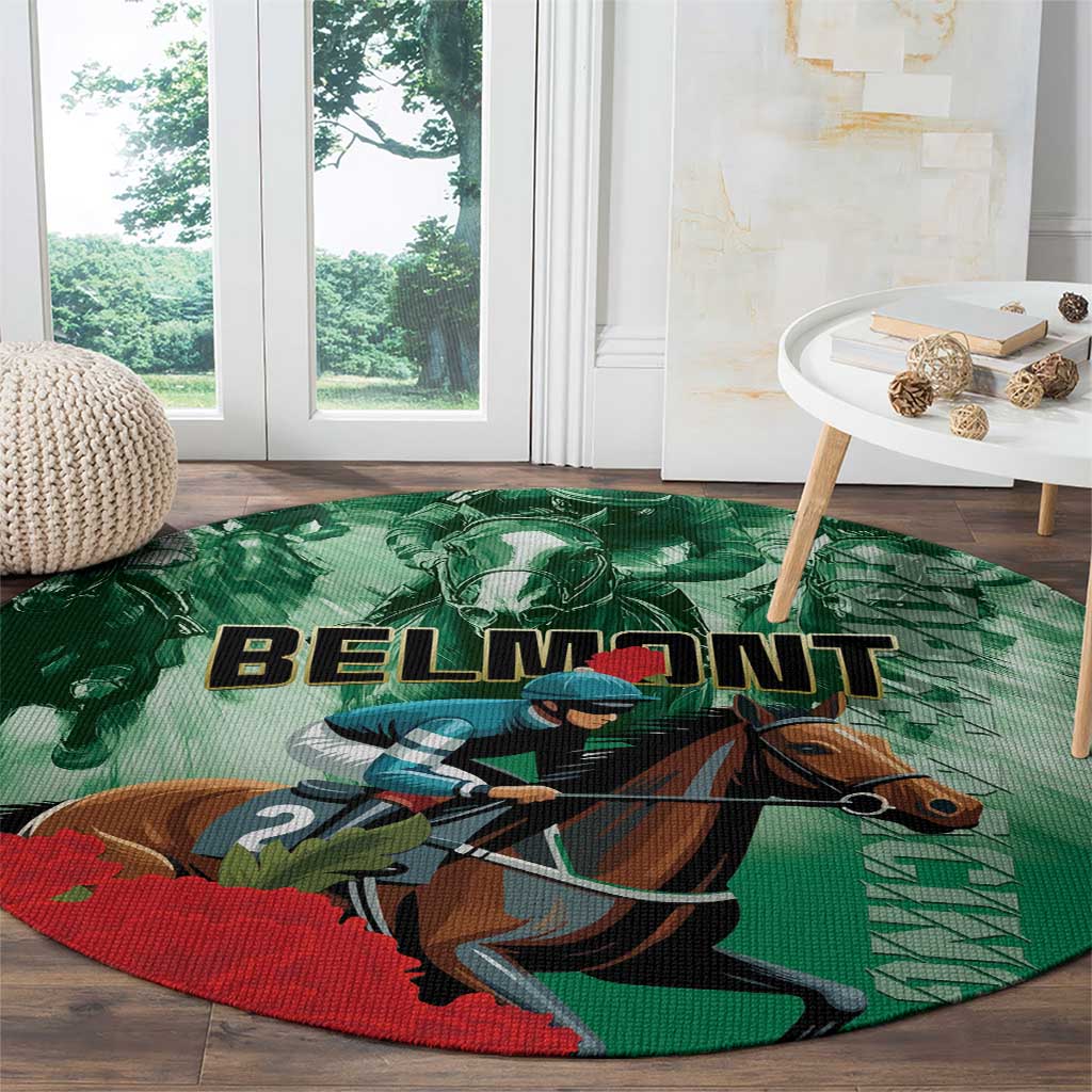 Belmont Horse Racing Round Carpet Run for the Carnations