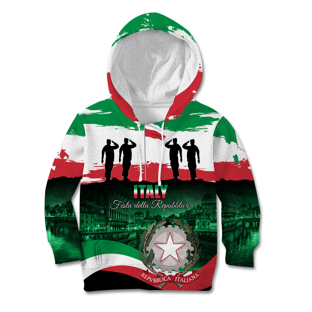 Italy Republic Day Kid Hoodie Festa della Repubblica - Wonder Print Shop