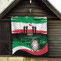 Italy Republic Day quilt on porch, green white red flag, “ITALY” and star emblem