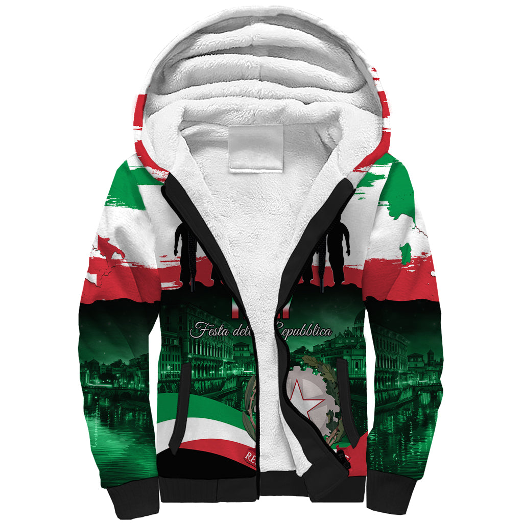 Italy Republic Day Sherpa Hoodie Festa della Repubblica