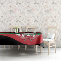 Republic Day tablecloth with red and green stripes, “Repubblica Italiana” text