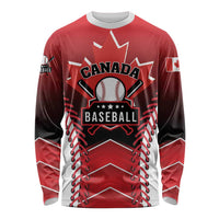 Custom Canada Baseball Long Sleeve Shirt Go Champion The Maple Leaf