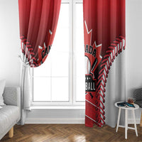 Canada Baseball Window Curtain Go Champion The Maple Leaf