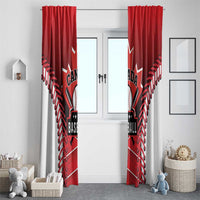 Canada Baseball Window Curtain Go Champion The Maple Leaf