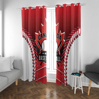 Canada Baseball Window Curtain Go Champion The Maple Leaf
