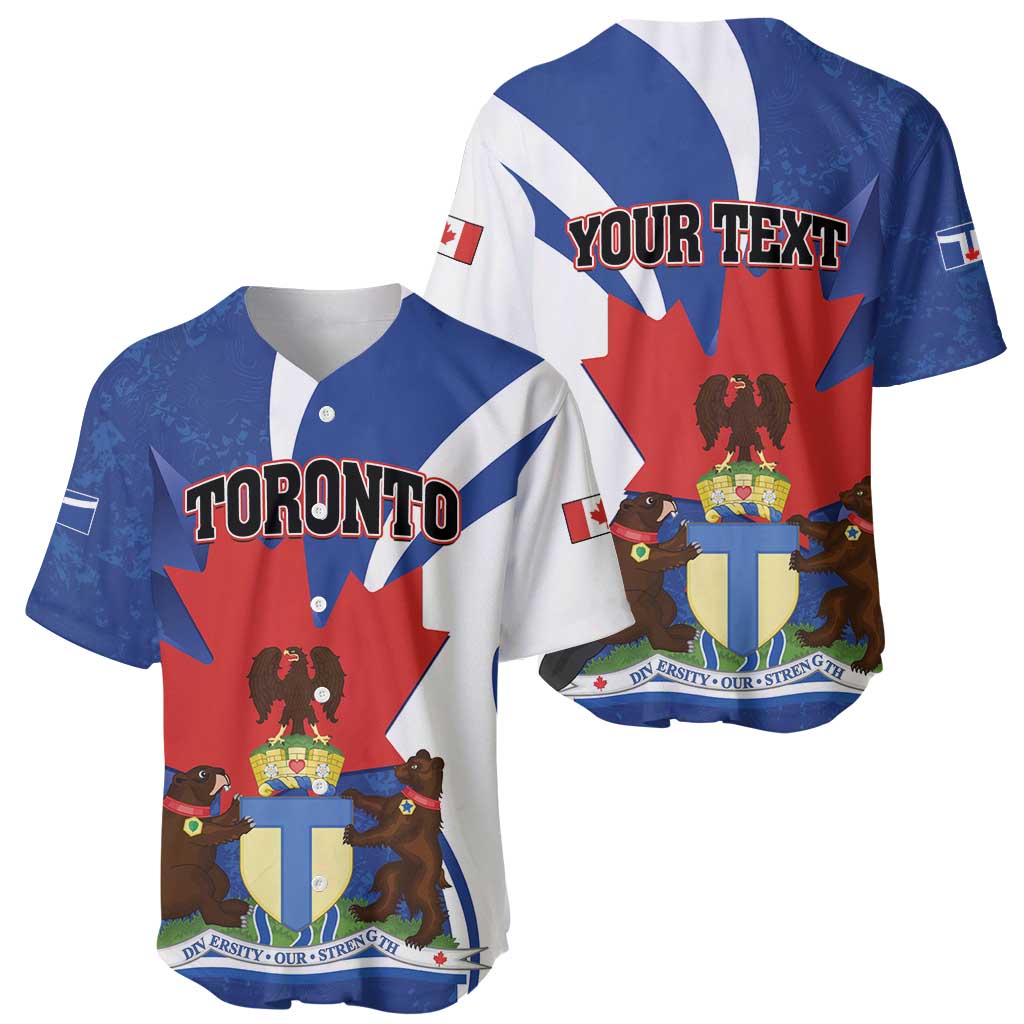 Personalised Canada Toronto Baseball Jersey Maple Leaf Diversity Our Strength