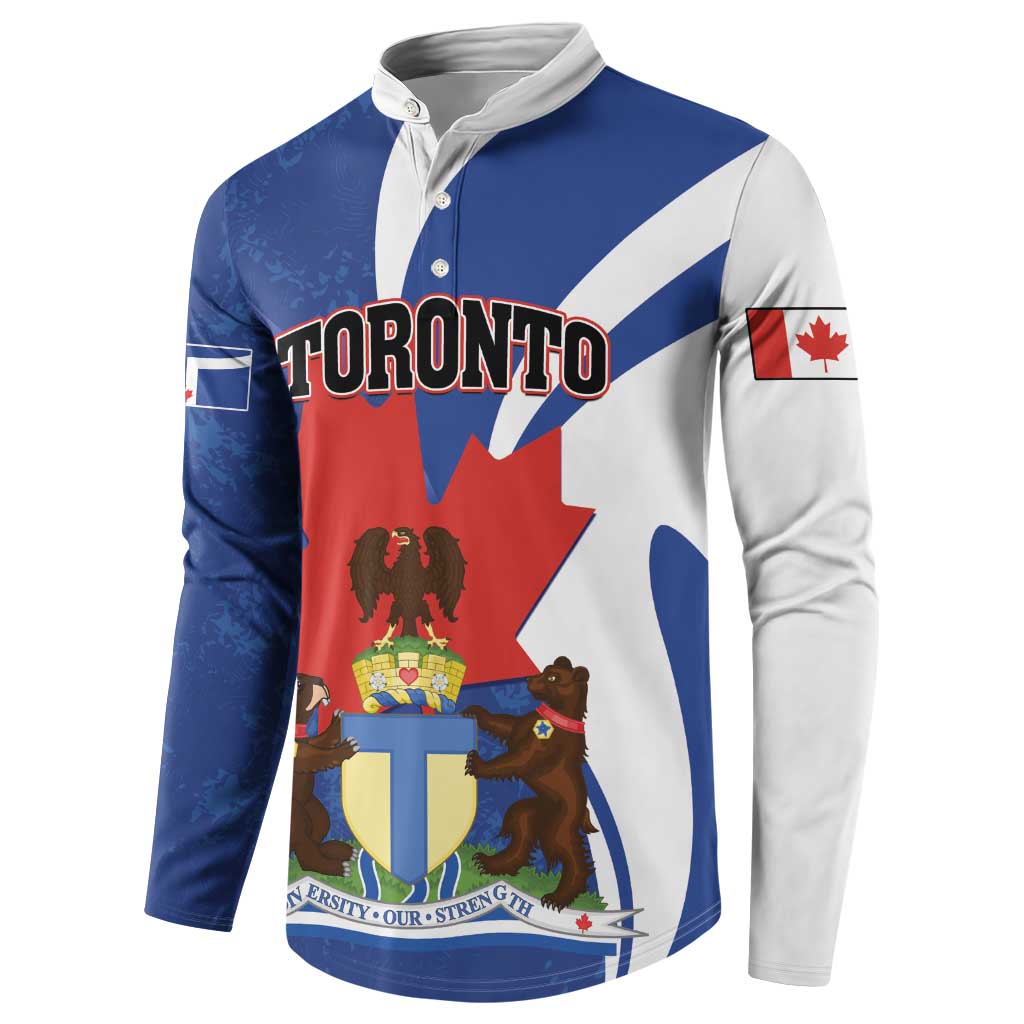 Personalised Canada Toronto Button Sweatshirt Maple Leaf Diversity Our Strength