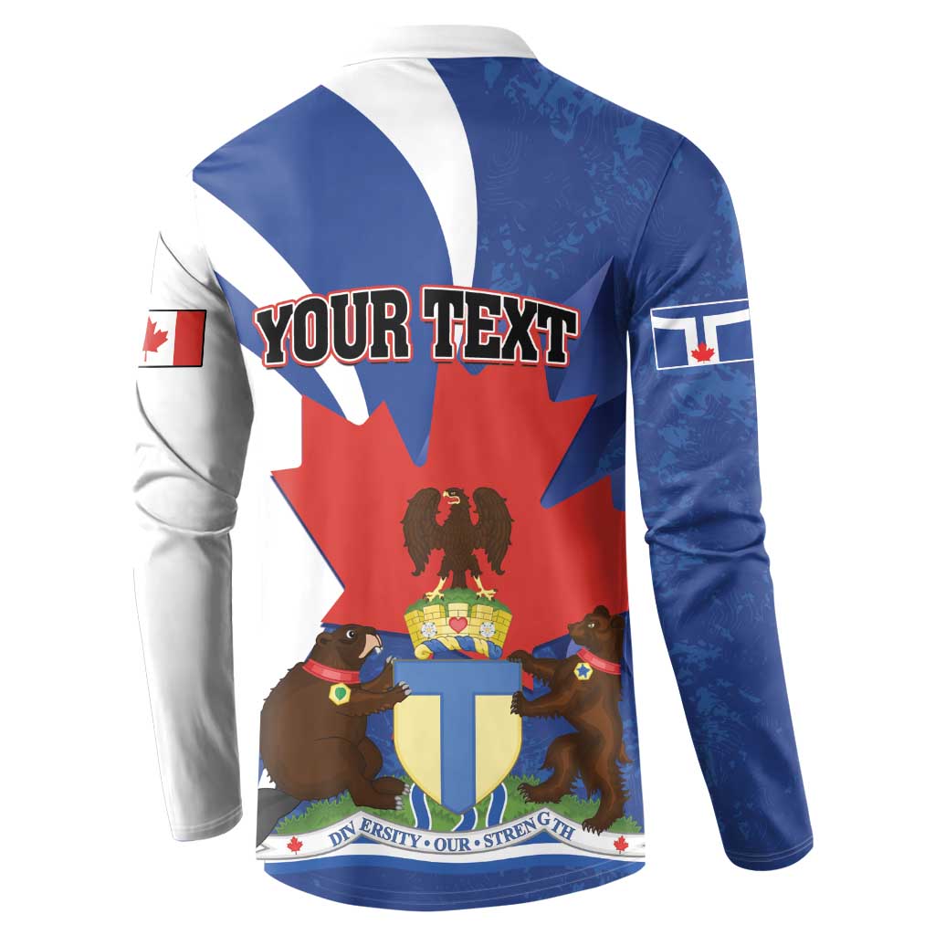 Personalised Canada Toronto Button Sweatshirt Maple Leaf Diversity Our Strength