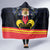 Belgium Iris Day Hooded Blanket Royaume de Belgique Coat Of Arms