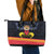 Belgium Iris Day Leather Tote Bag Royaume de Belgique Coat Of Arms - Wonder Print Shop