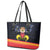 Belgium Iris Day Leather Tote Bag Royaume de Belgique Coat Of Arms - Wonder Print Shop