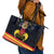 Belgium Iris Day Leather Tote Bag Royaume de Belgique Coat Of Arms - Wonder Print Shop