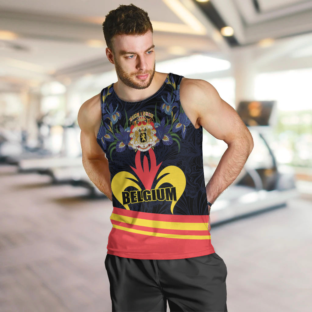 Personalized Belgium Iris Day Men Tank Top Royaume de Belgique Coat Of Arms - Wonder Print Shop