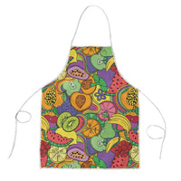 Hawaii Fruits Hippie Style Apron Vibrant Colorful