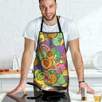 Hawaii Fruits Hippie Style Apron Vibrant Colorful