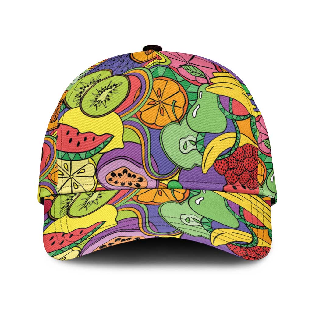 Hawaii Fruits Hippie Style Classic Cap Vibrant Colorful