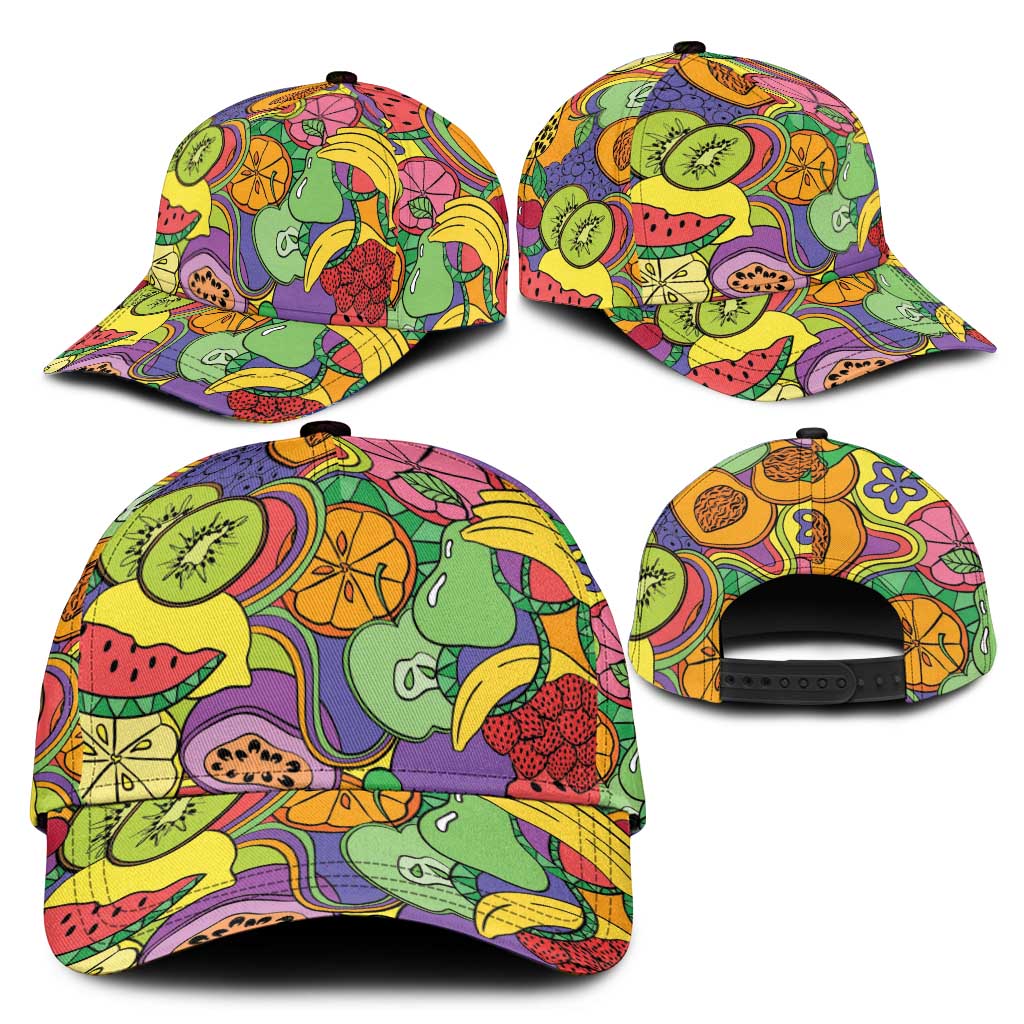 Hawaii Fruits Hippie Style Classic Cap Vibrant Colorful