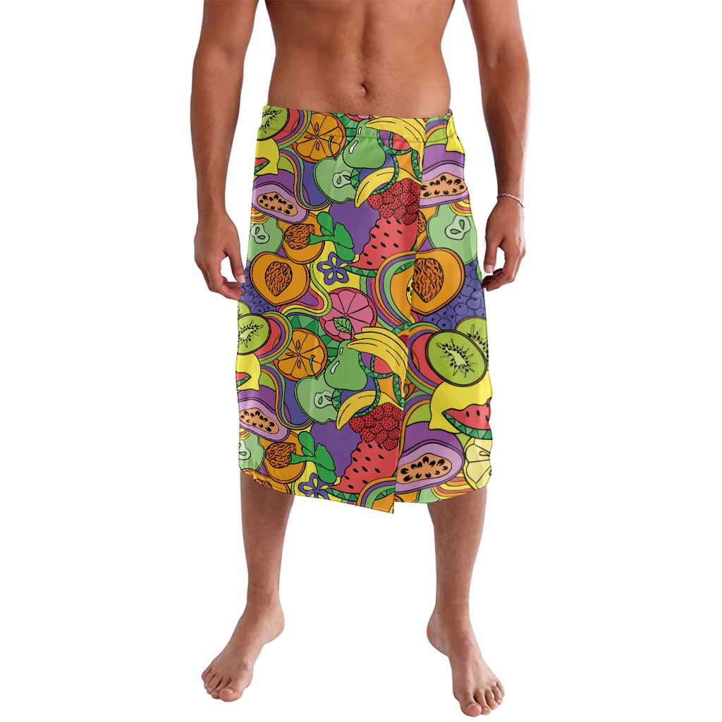 Hawaii Fruits Hippie Style Lavalava Vibrant Colorful