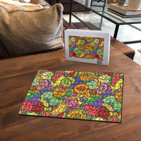 Hawaii Fruits Hippie Style Puzzle Vibrant Colorful