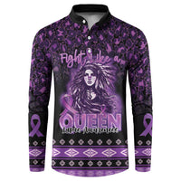 Personalized Native American Lupus Girl Button Sweatshirt Fight Like a Queen