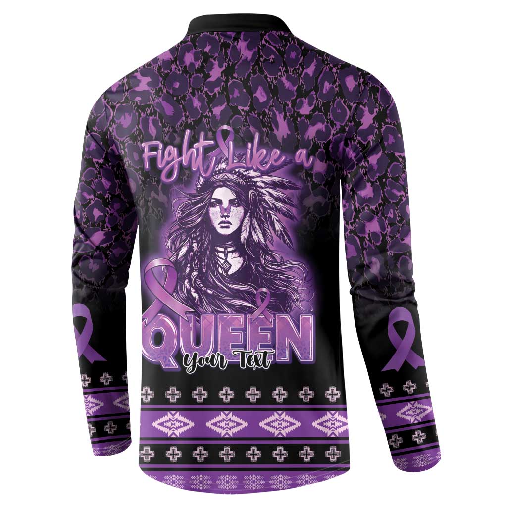 Personalized Native American Lupus Girl Button Sweatshirt Fight Like a Queen