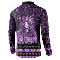 Personalized Native American Lupus Girl Button Sweatshirt Fight Like a Queen