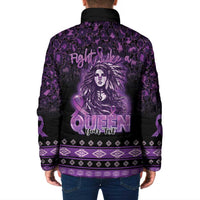 Personalized Native American Lupus Girl Padded Jacket Fight Like a Queen