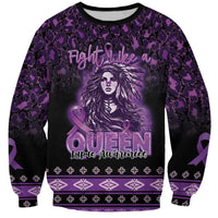 Personalized Native American Lupus Girl Sweatshirt Fight Like a Queen
