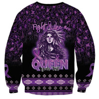 Personalized Native American Lupus Girl Sweatshirt Fight Like a Queen