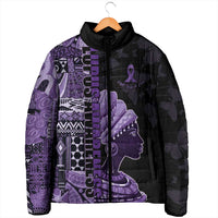Personalized African Lady Lupus Awareness Padded Jacket Fight Support Cure