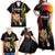 Personalized Germany 2024 Football Family Matching Off Shoulder Maxi Dress and Hawaiian Shirt DFB Team Black Version - Wonder Print Shop