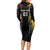 Personalized Germany 2024 Football Long Sleeve Bodycon Dress DFB Team Black Version