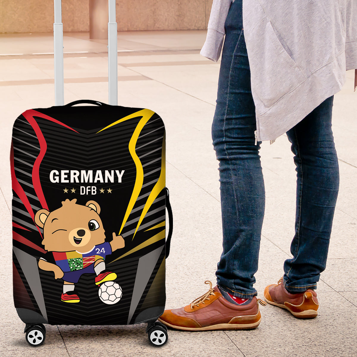 Germany 2024 Football Luggage Cover DFB Team Black Version