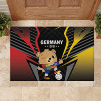 Black Germany DFB rubber doormat with bear mascot and Germany DFB emblem