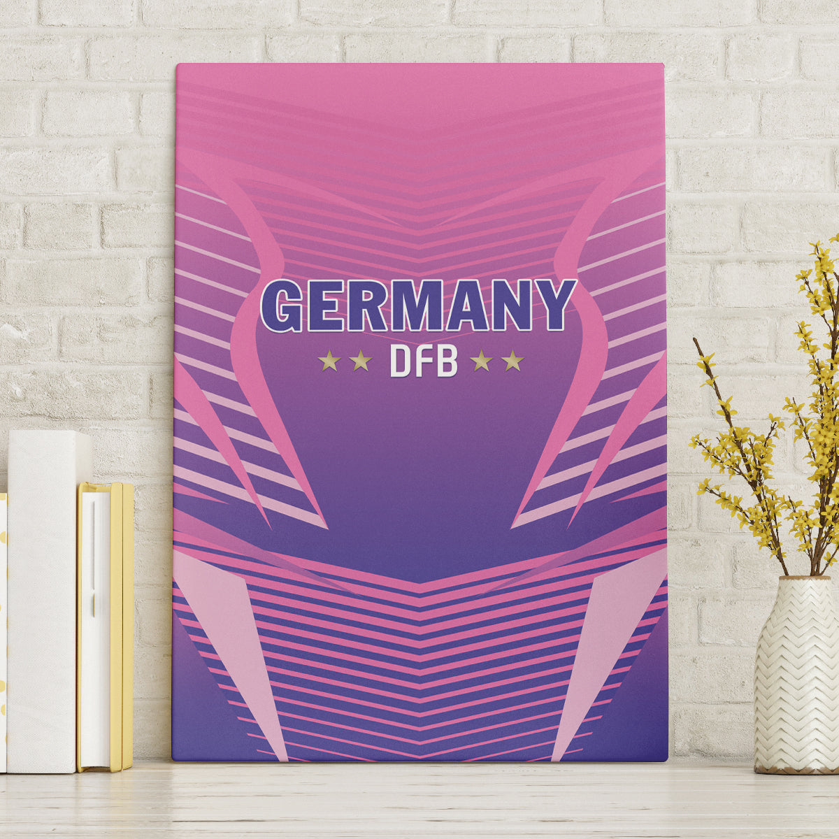 Germany 2024 Football Canvas Wall Art DFB Team Pink Version - Wonder Print Shop