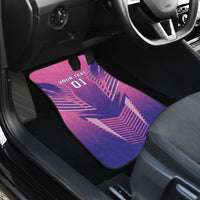 Pink and purple gradient car floor mat in front passenger footwell
