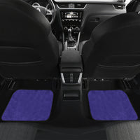 Pair of pink and purple gradient car floor mats on rear footwell