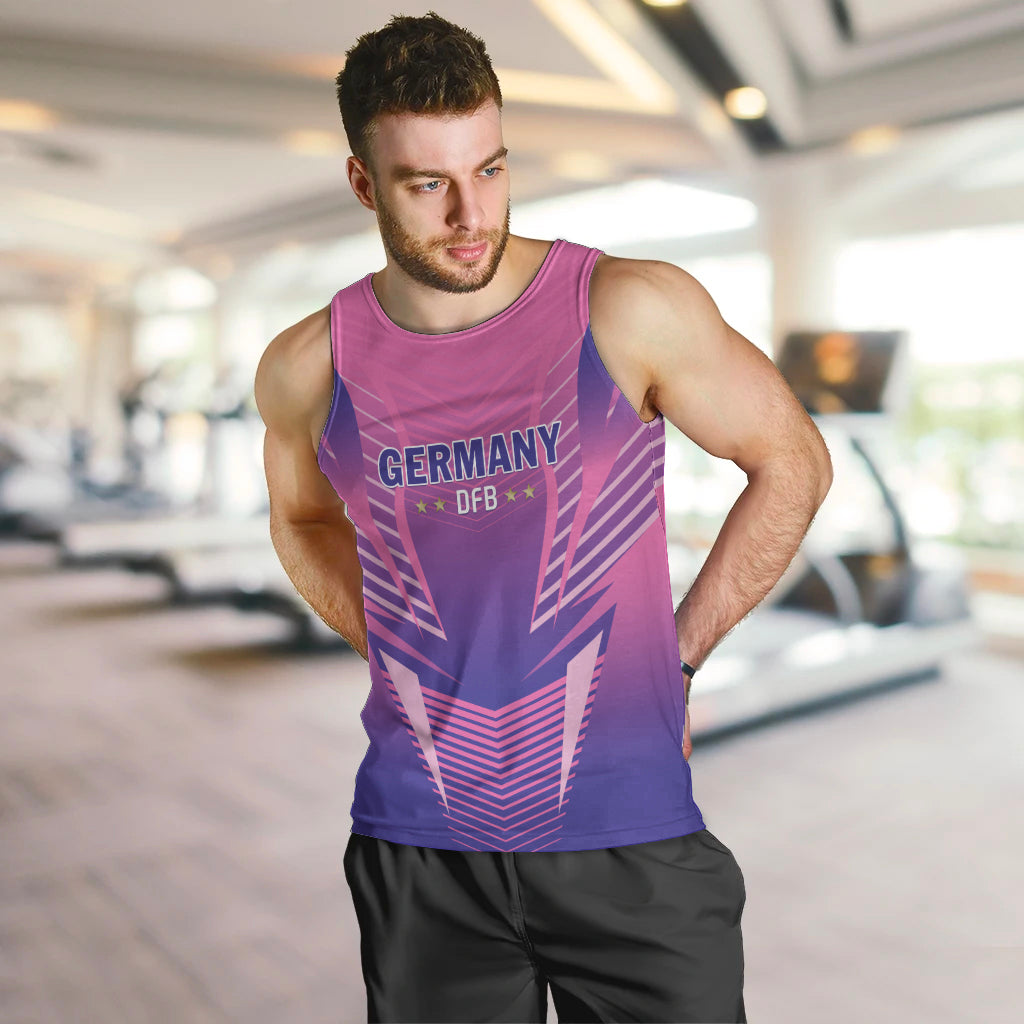 Personalized Germany 2024 Football Men Tank Top DFB Team Pink Version - Wonder Print Shop