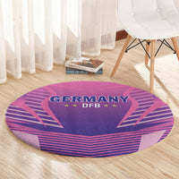 Round pink circular DFB football rug with Germany DFB logo centered