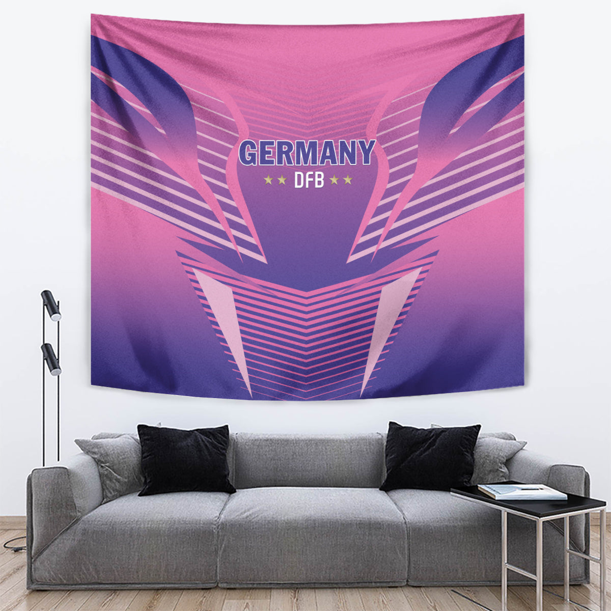 Germany 2024 Football Tapestry DFB Team Pink Version