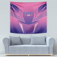Pink Germany DFB wall tapestry with central crest and winged graphic
