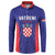 Personalized Croatia 2024 Football Button Sweatshirt Hrvatska Vatreni - Wonder Print Shop